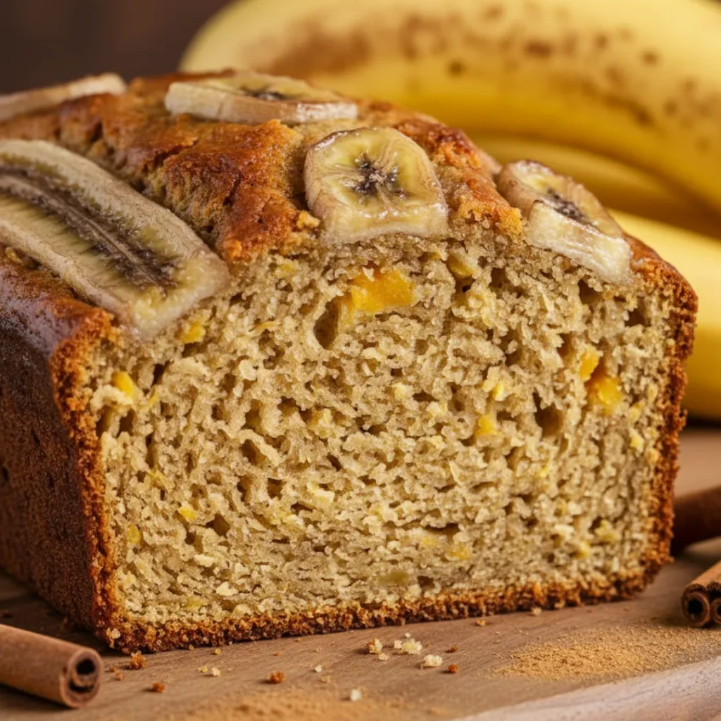 How To Make Healthy Pumpkin Bread That Tastes Amazing 5 Healthy pumpkin banana bread with banana slices baked on top