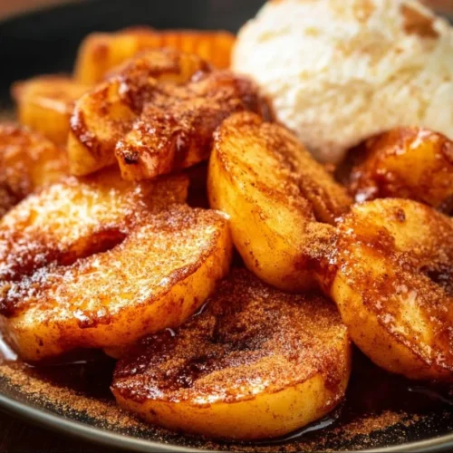 Air Fryer Cinnamon Apples 2 Delicious air fryer cinnamon apples served in a bowl