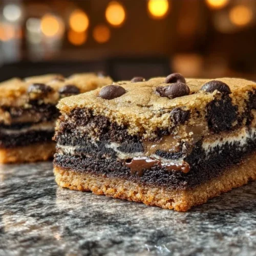 Amazing Slutty Brownies (Cookie Dough): 3 Decadent Layers 2 Delicious three-layer slutty brownies with cookie dough on top