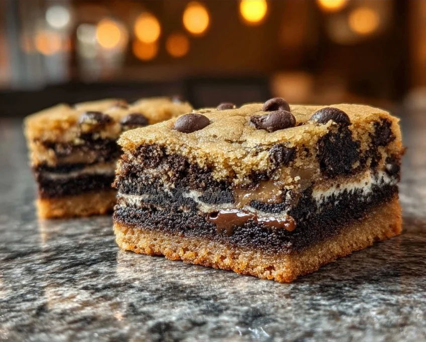 Amazing Slutty Brownies (Cookie Dough): 3 Decadent Layers