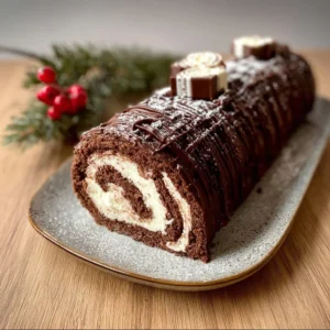 Child's Joy Yule Log Cake 2 Festive Child's Joy Yule Log Cake decorated for the holiday season