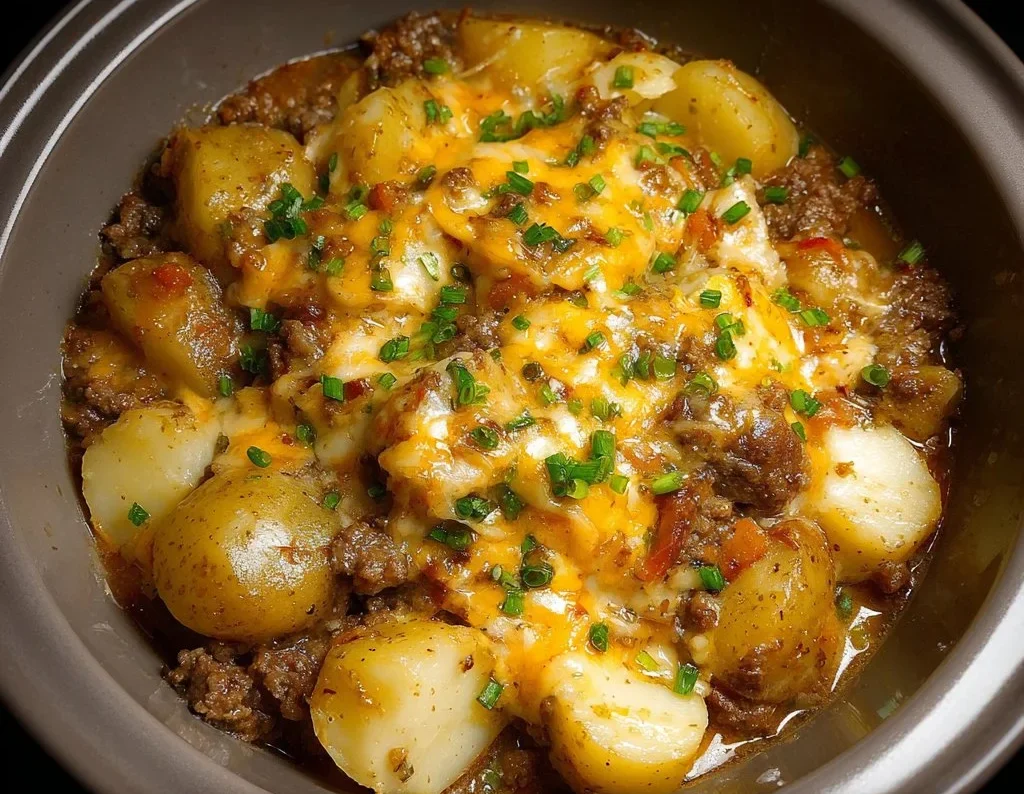 Crockpot Hamburger Potato Casserole