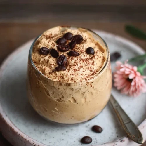 Easy Coffee Mousse 2 Delicious and creamy easy coffee mousse dessert ready to serve.