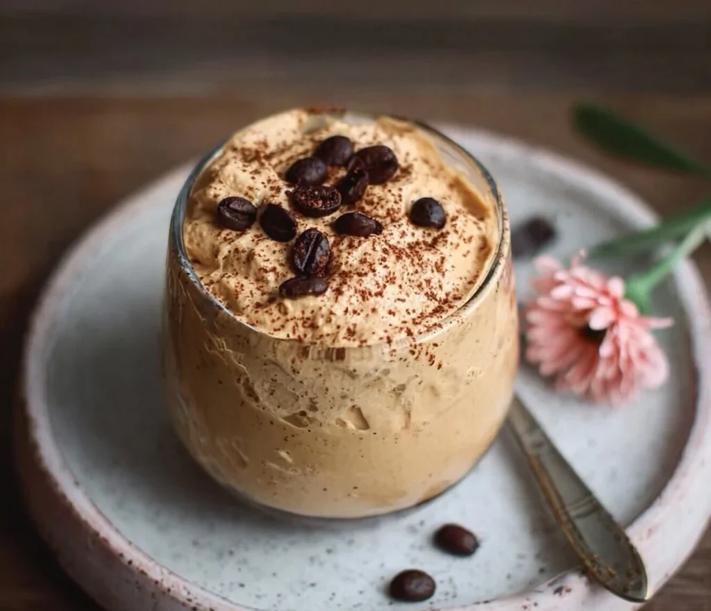 Easy Coffee Mousse 1 Delicious and creamy easy coffee mousse dessert ready to serve.