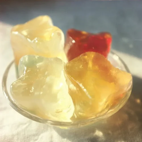 Ginger Jello 2 Delicious Ginger Jello dessert served in a glass dish