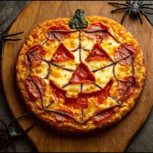 Halloween Pizza Idea 2 Spooky Halloween pizza ideas with creative toppings and decorations.