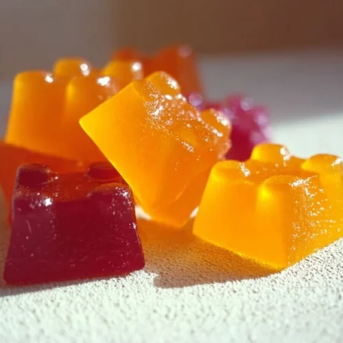 Homemade Vitamin C Gummies 2 Homemade vitamin C gummies prepared with fresh ingredients and natural flavors