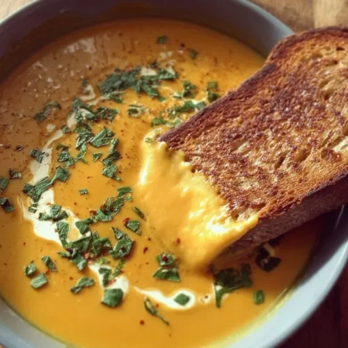 Protein-packed butternut squash soup 2 Delicious protein-packed butternut squash soup in a bowl garnished with herbs