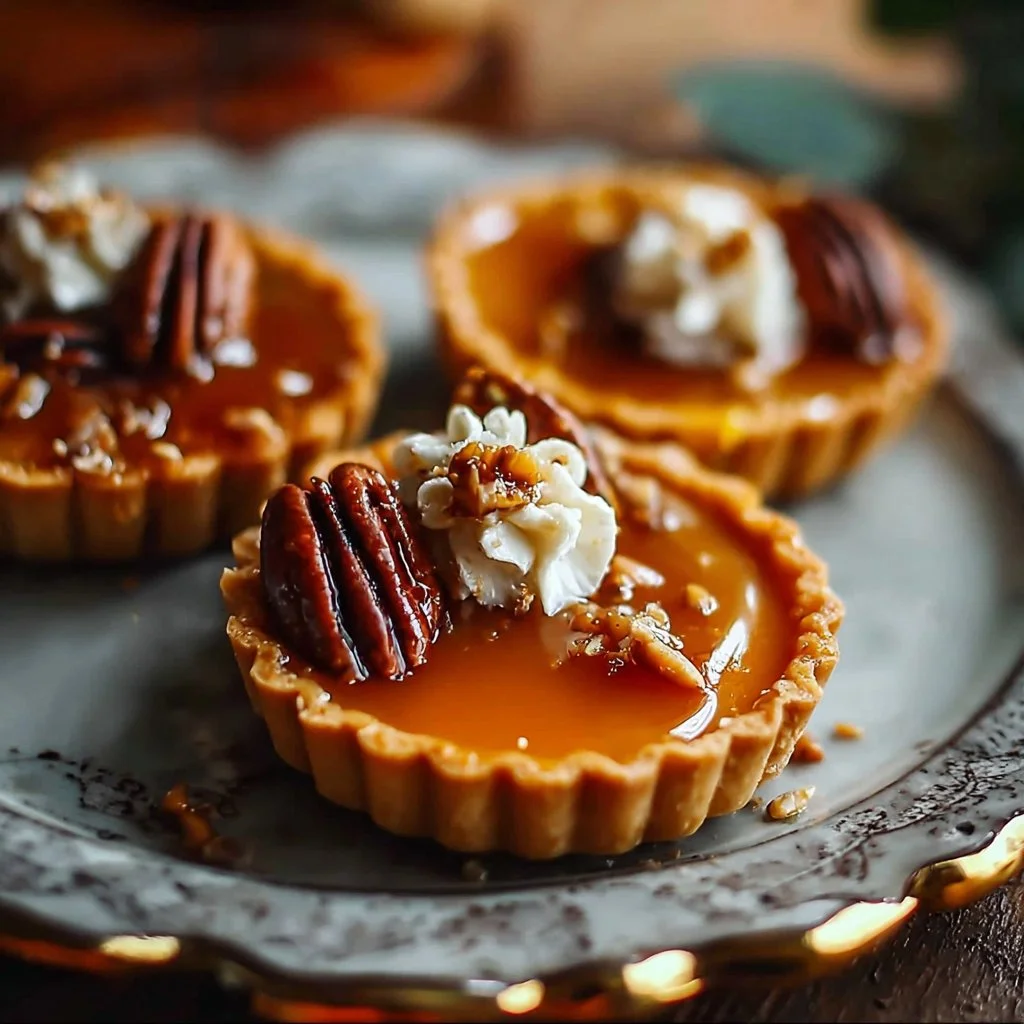 Pumpkin Spice Caramel Tarts