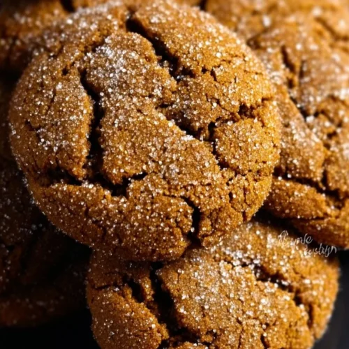 Freshly baked super soft molasses cookies on a plate