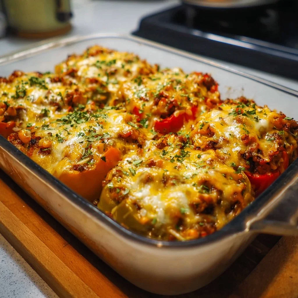 Vegetarian Stuffed Pepper Casserole Recipe