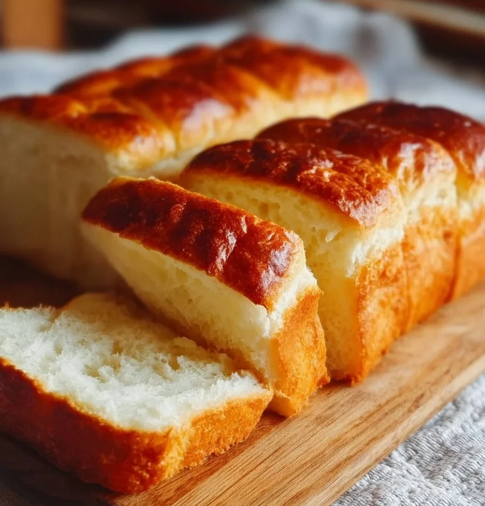 Delicious slices of zero carb yogurt bread served on a wooden board