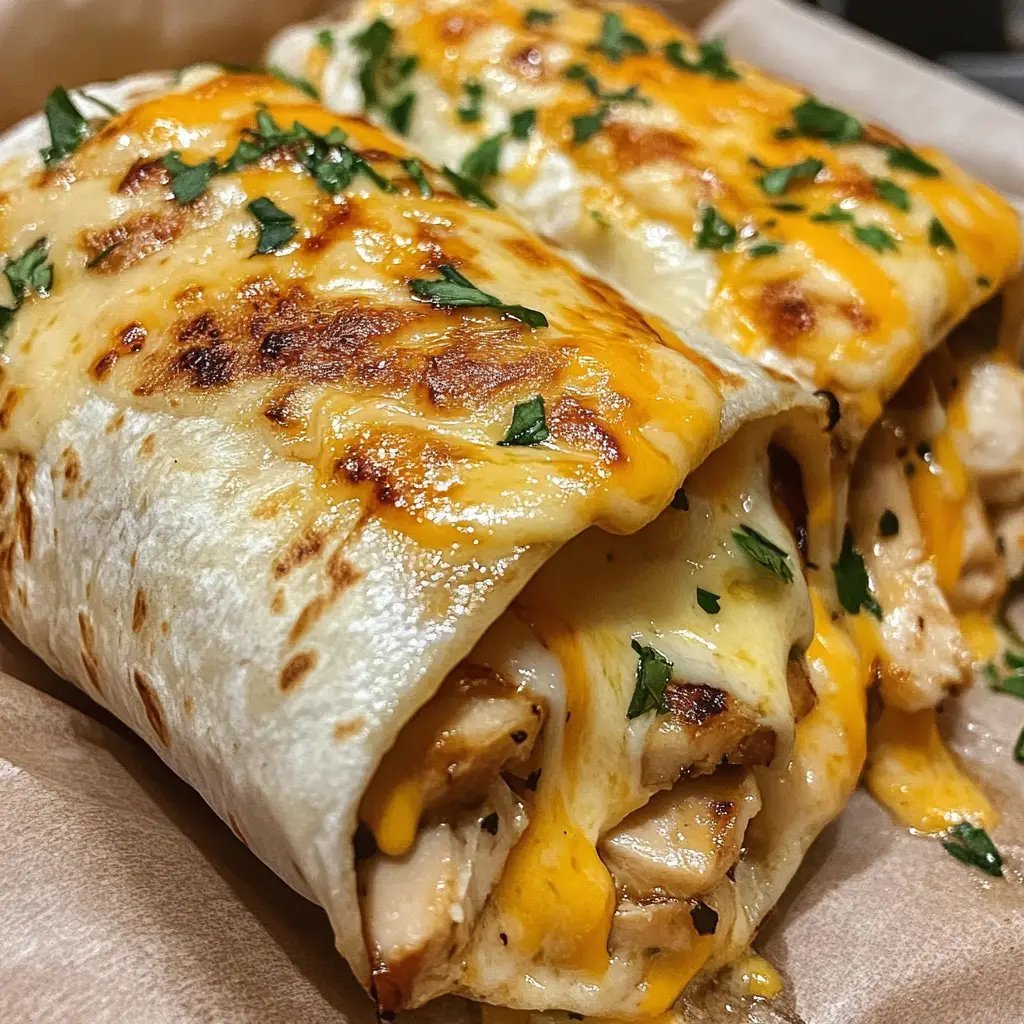 Ooey-Gooey Cheesy Garlic Chicken Wraps You’ll Love! 2 Ooey-Gooey Cheesy Garlic Chicken Wraps You’ll Love!
