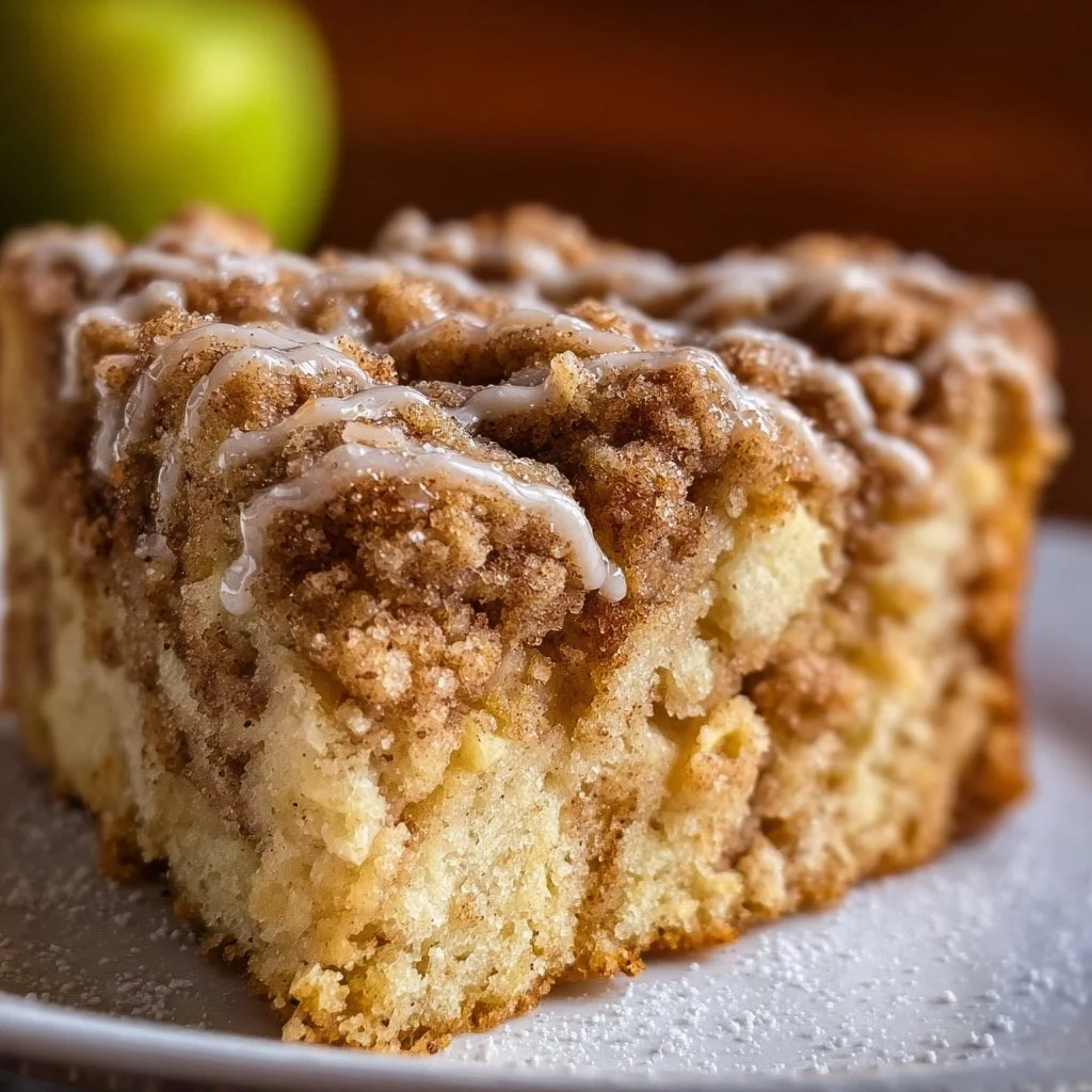 Apple Crumb Cake 2 Delicious Apple Crumb Cake with a buttery crumb topping and fresh apple pieces