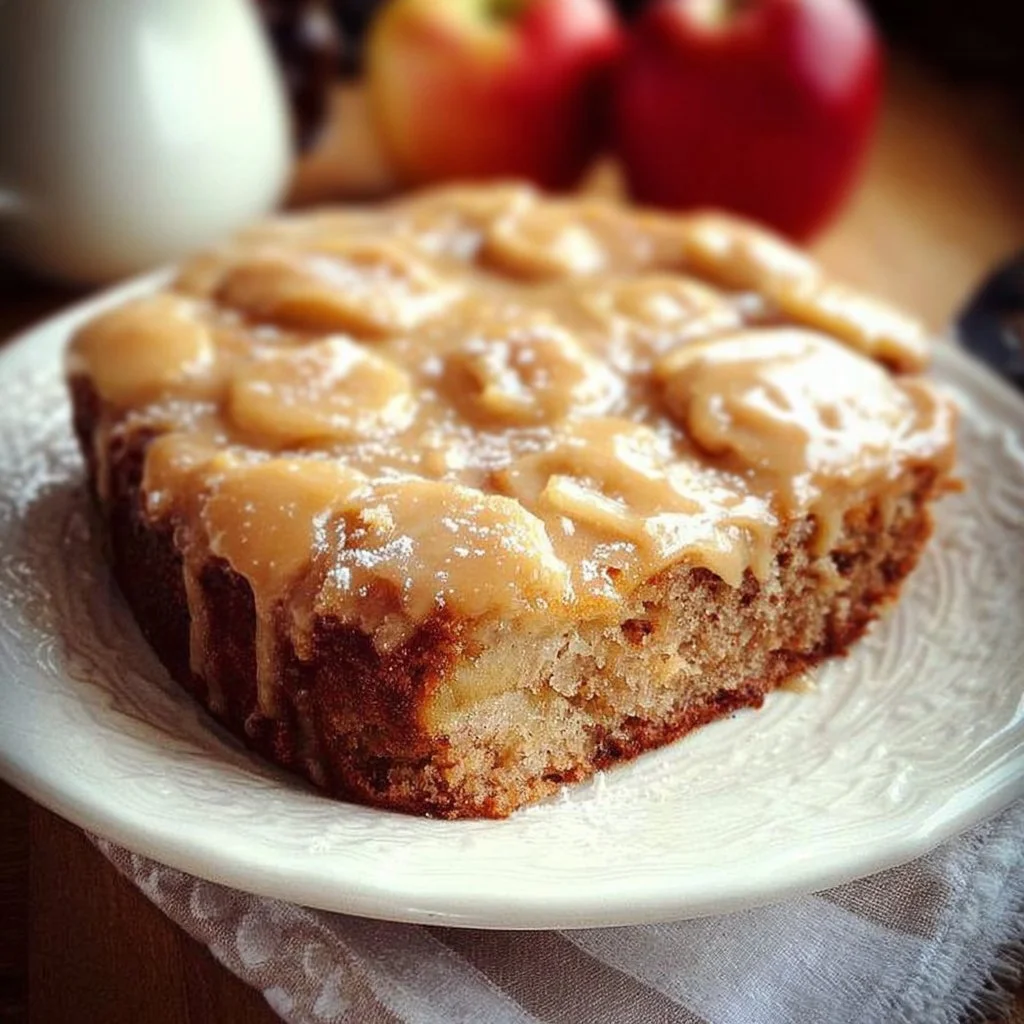 Apple Dapple Cake 2 Delicious slice of Apple Dapple Cake with apples and nuts