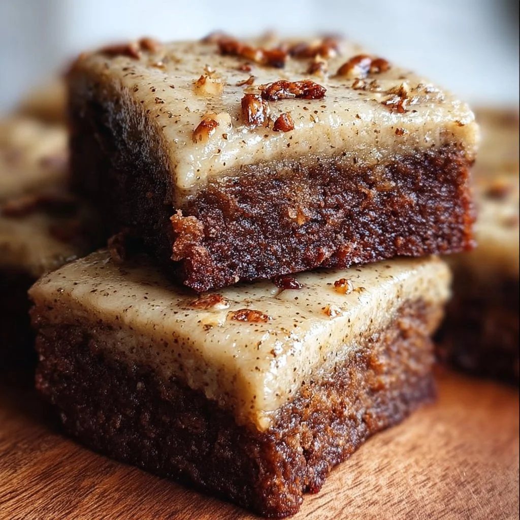 Banana Bread Brownies 2 Delicious banana bread brownies with chocolate chunks and nuts