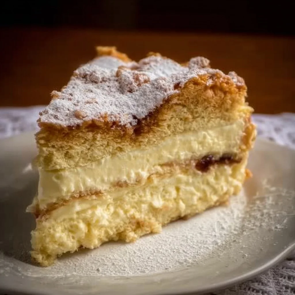 Carpathian Cream Cake 1 Delicious Carpathian Cream Cake with layers of cream and chocolate.