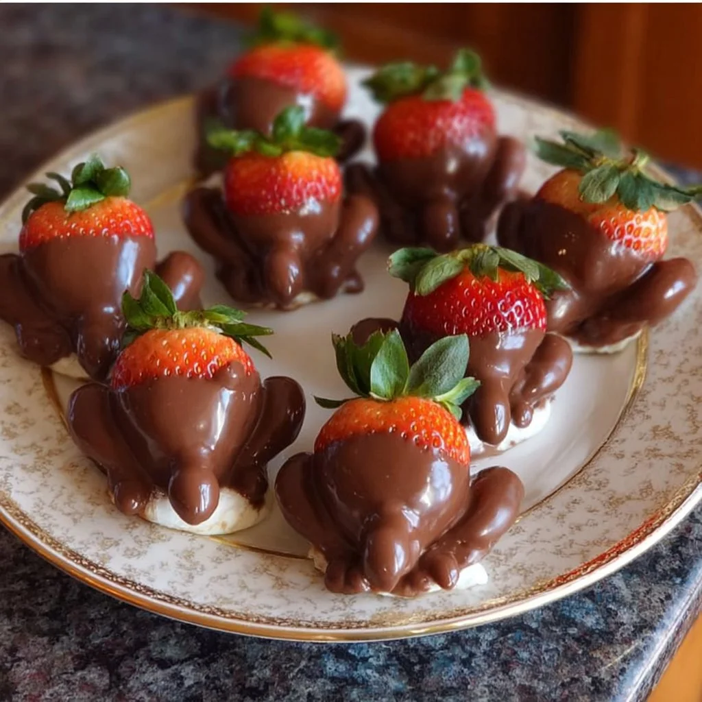 Chocolate Covered Strawberry Turkeys 2 Chocolate covered strawberry turkeys for a festive dessert