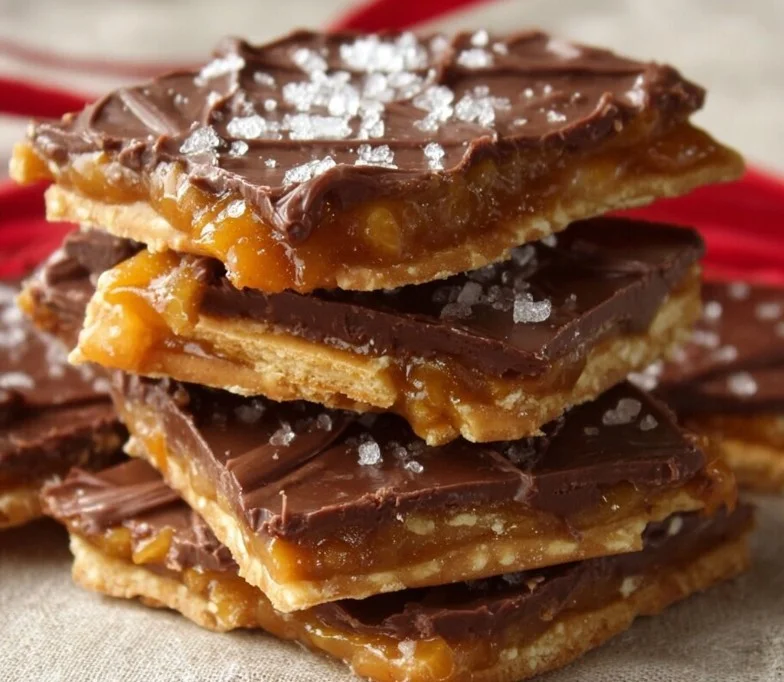 Delicious Christmas Crack made with Saltine cracker toffee for a festive snack.