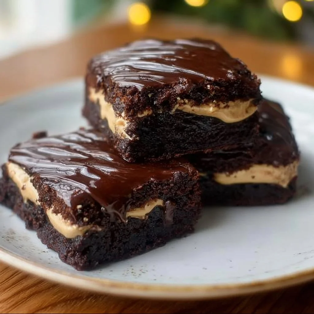 Coffee Cream Brownies 2 Delicious coffee cream brownies with a rich, chocolaty texture and coffee flavor.