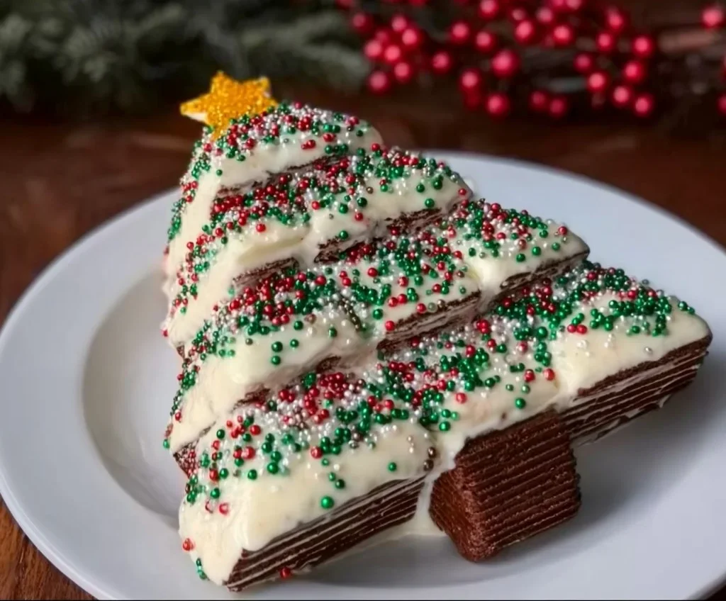 Copycat Little Debbie Christmas Tree Cake 2 Homemade Christmas Tree Cake inspired by Little Debbie's festive treat