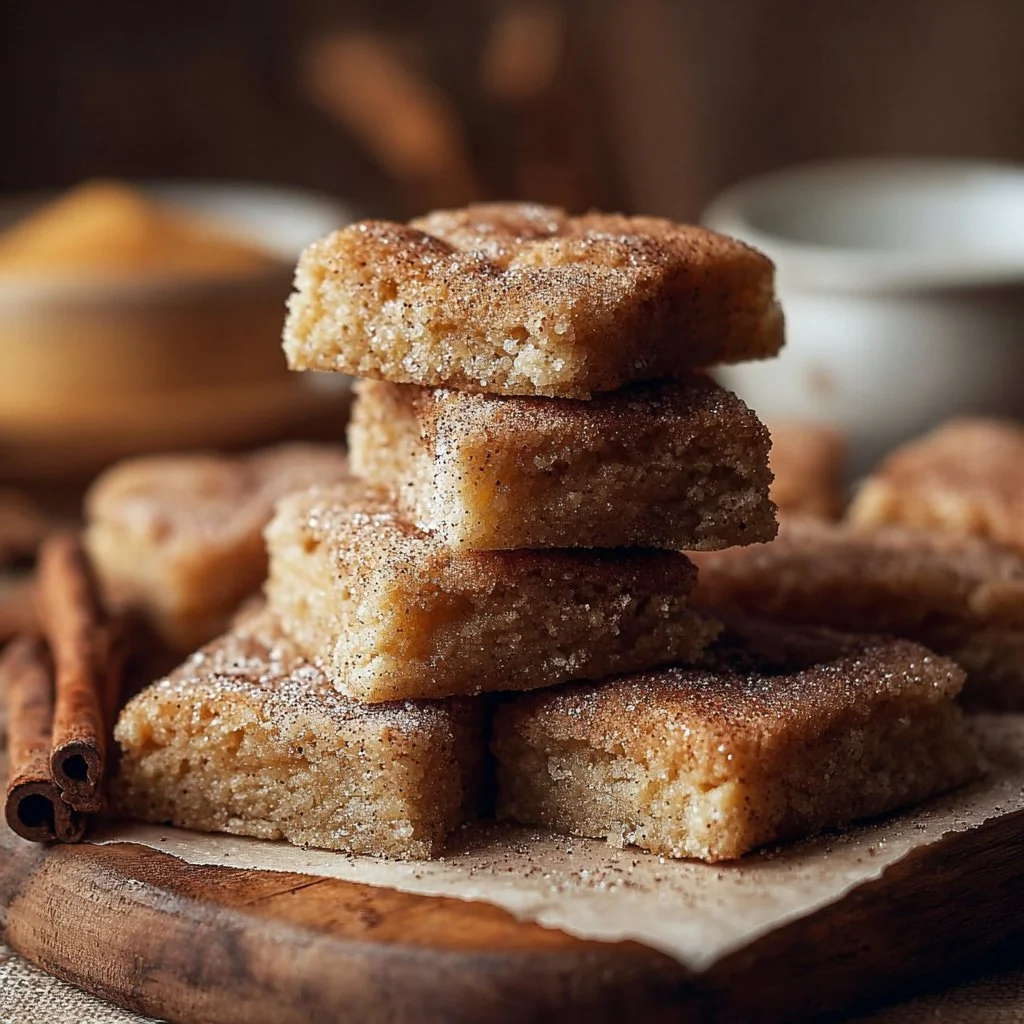 Cozy and Sweet Honey Cinnamon Dessert: Cinnamon Sugar Blondies to Bake Anytime 2 Freshly baked cinnamon sugar blondies with a honey glaze.