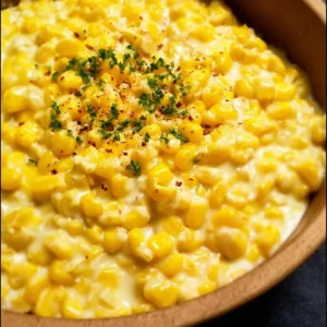 Creamed Corn 3 Bowl of creamy and flavorful homemade creamed corn dish.