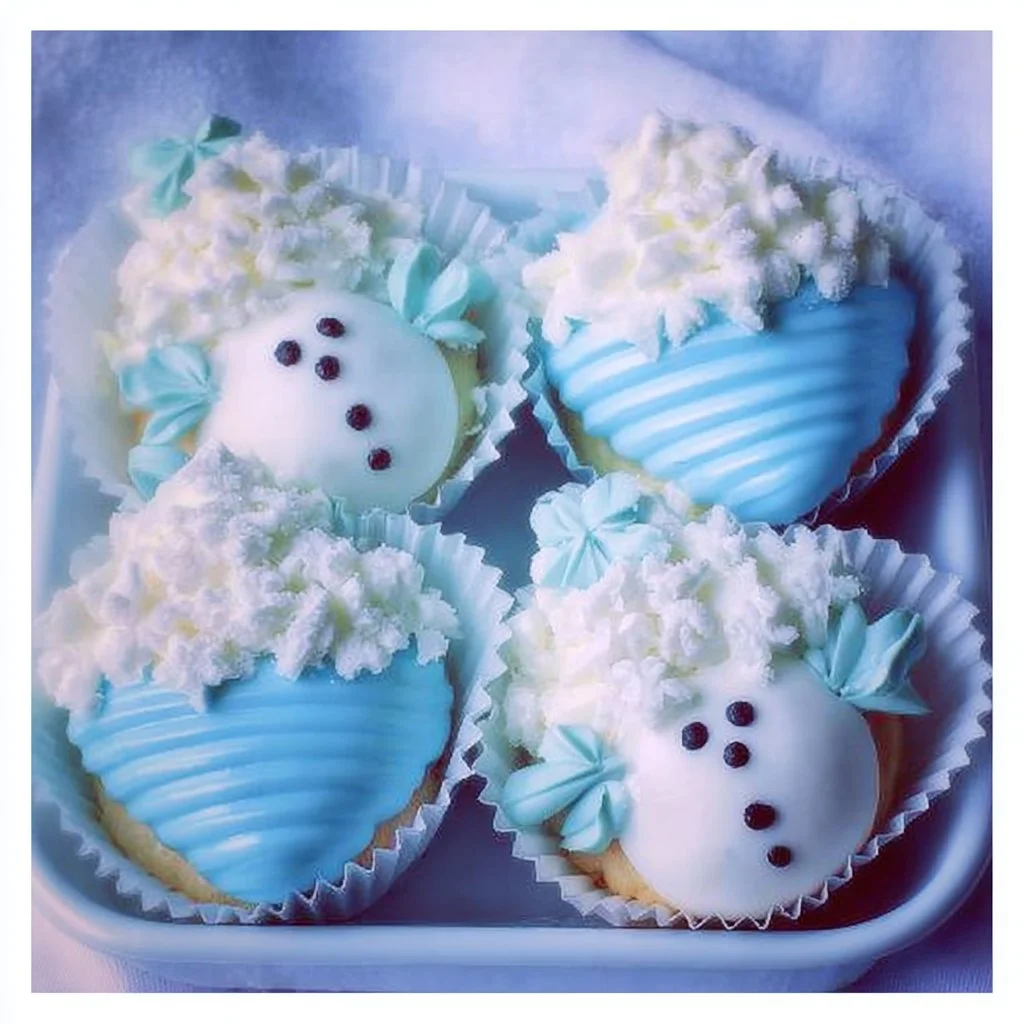 Delicious Blue and White Frosted Treats