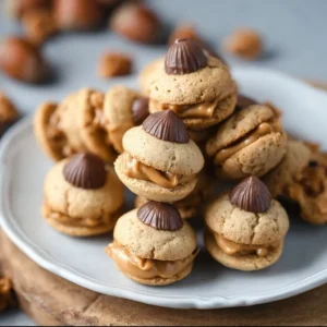 Easy Nutter Butter Acorn Cookies 3 Easy Nutter Butter acorn cookies decorated for fall