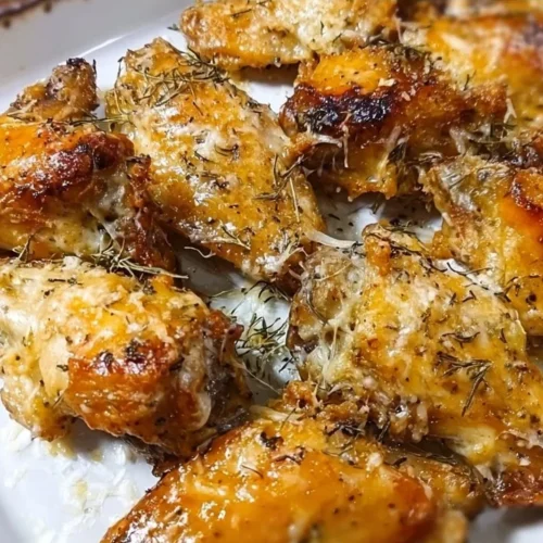 Easy Slow Cooker Garlic Parmesan Chicken Wings 3 Easy slow cooker garlic parmesan chicken wings served on a platter