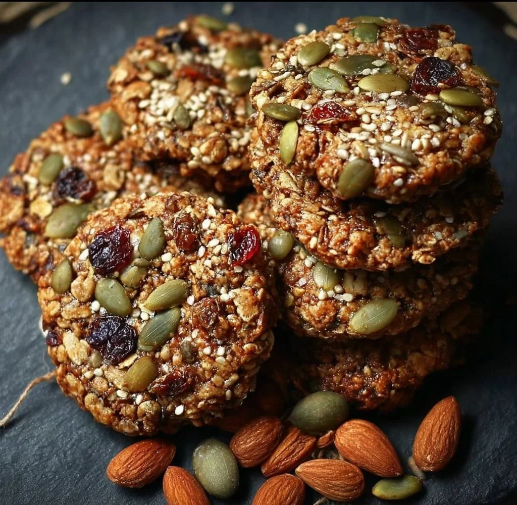 Healthy Nut & Seed Energy Cookies 1 Healthy nut and seed energy cookies made with wholesome ingredients