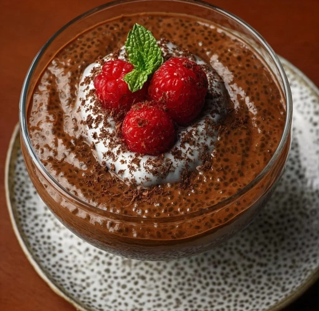 High Protein Chocolate Chia Seed Pudding