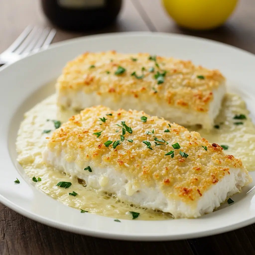 Garlic Parmesan Crusted Halibut 2 Garlic Parmesan Crusted Halibut