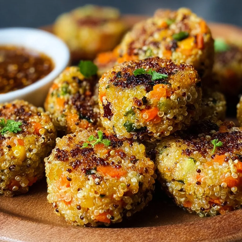 Quinoa Veggie Bites Recipe 1 Delicious quinoa veggie bites ready to serve as a healthy snack or appetizer
