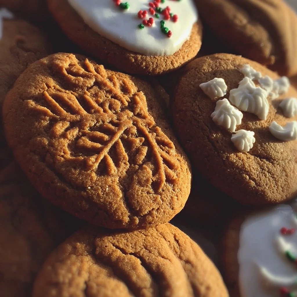 Soft Gingerbread Cookies 2 Freshly baked soft gingerbread cookies decorated with icing