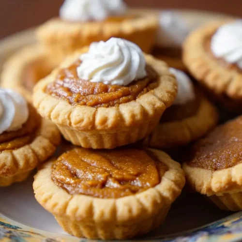 Thanksgiving Pumpkin Pie Cookies 3 Thanksgiving pumpkin pie cookies arranged on a festive platter.