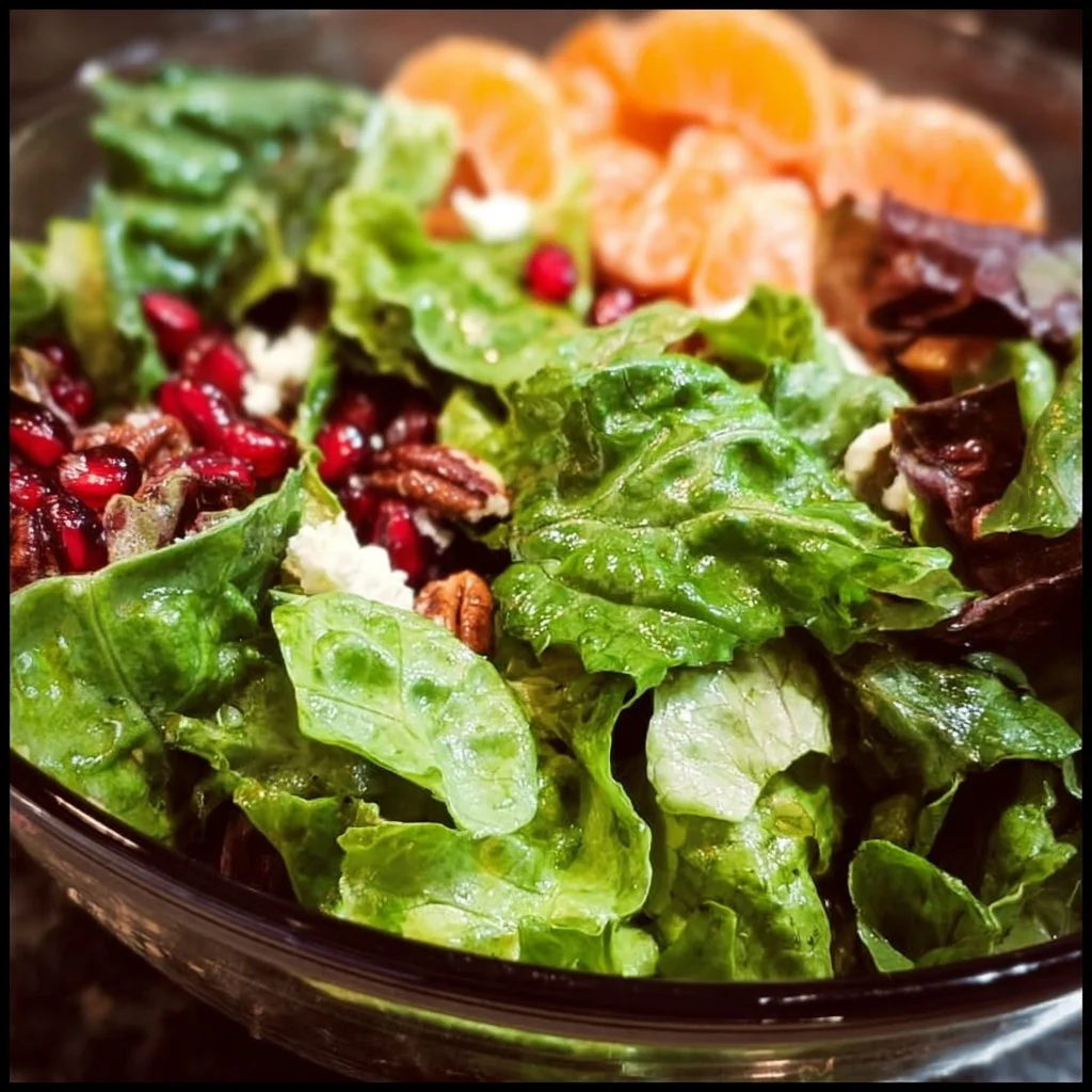 Winter Salad 1 A bowl of colorful winter salad with seasonal vegetables and toppings