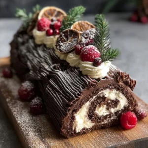 Yule Log Cake: A Festive French Delight! - NewsBreak 3 Delicious Yule Log Cake elegantly decorated for the Christmas season