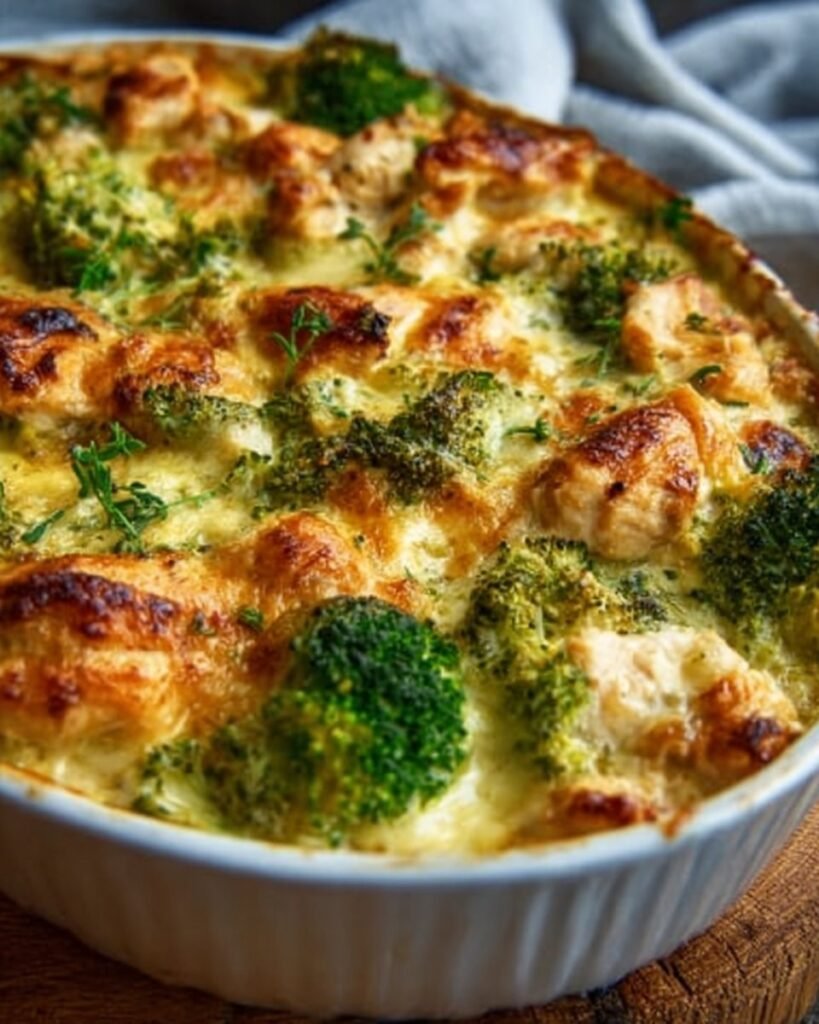 Creamy Keto Broccoli Chicken Casserole