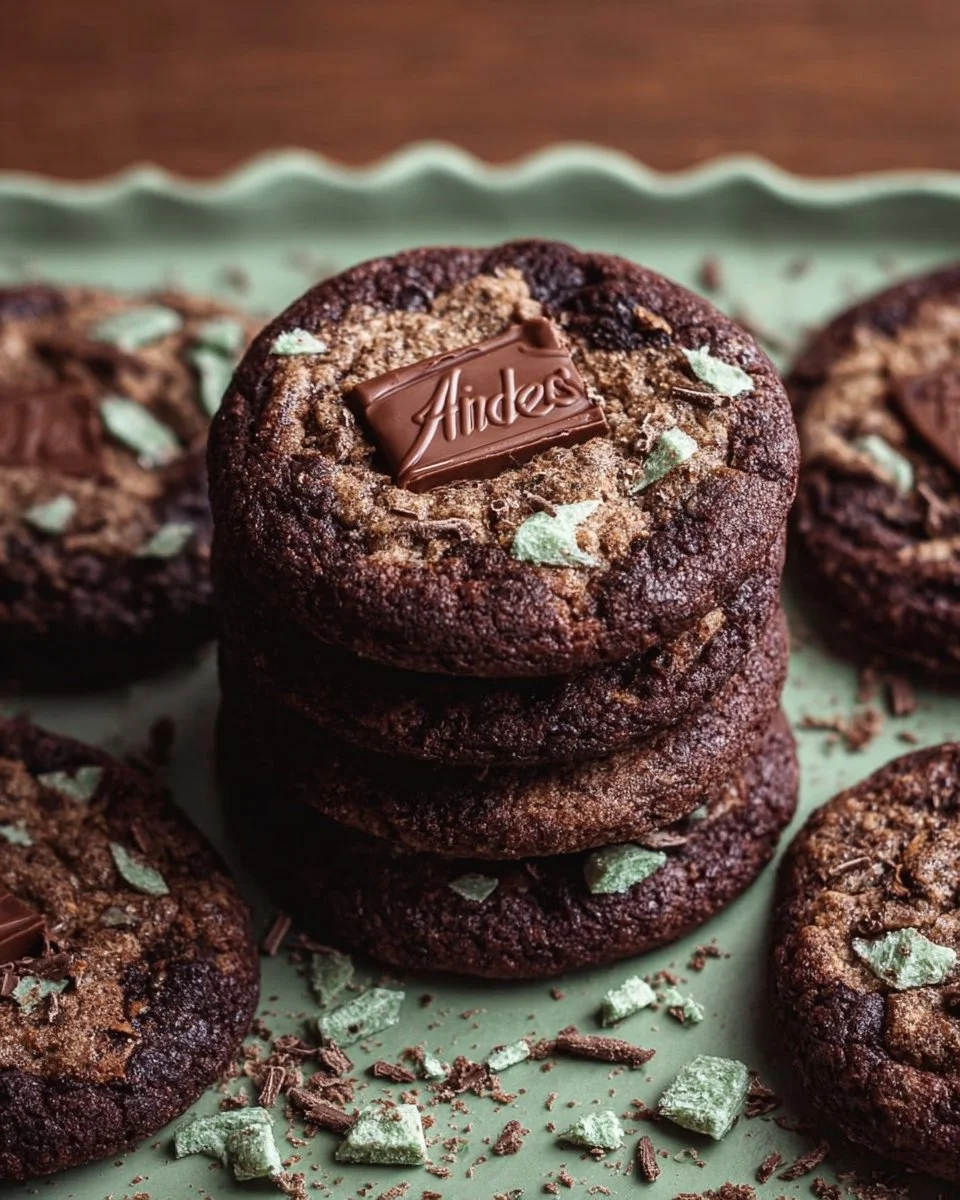 Andes Mint Cookies 1 Delicious Andes Mint Cookies with chocolate and mint flavor