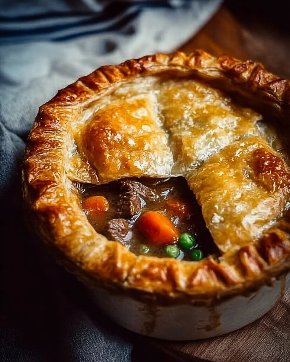 Beef Pot Pie 1 Delicious homemade Beef Pot Pie with flaky crust and savory filling