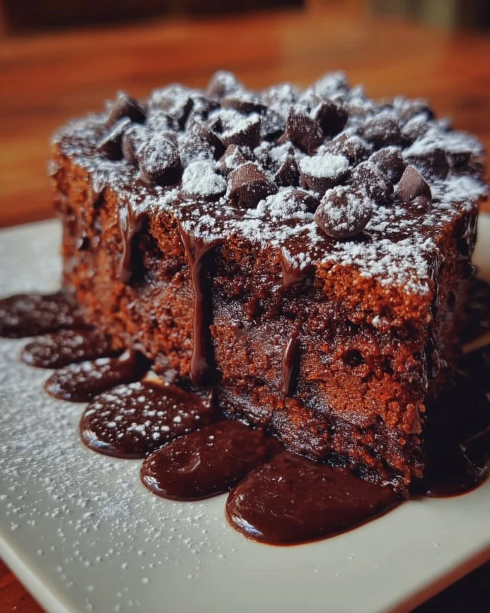 Chocolate Dessert 1 Delicious chocolate dessert on a rustic wooden table