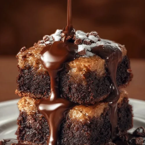 Chocolate Peanut Butter Gooey Cake 2 Decadent Chocolate Peanut Butter Cake with gooey layers and rich frosting