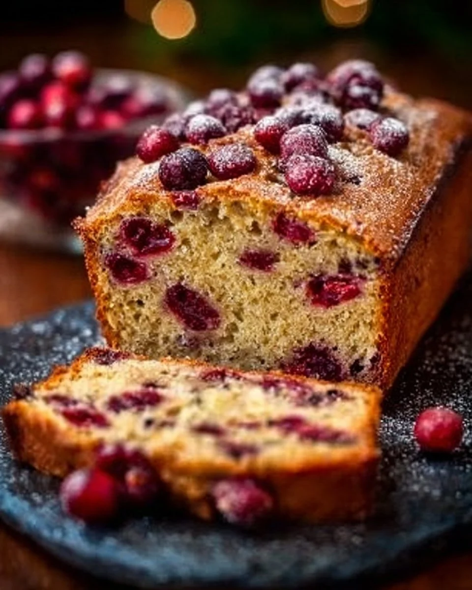 Christmas Cranberry Loaf 1 Delicious Christmas Cranberry Loaf ready to be served for the holidays