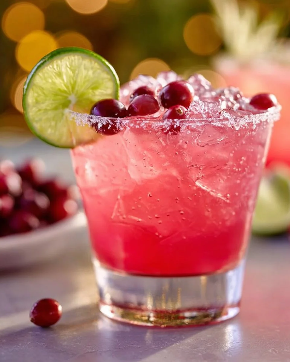 Classic Lemon Drop cocktail with cranberry garnish in a glass