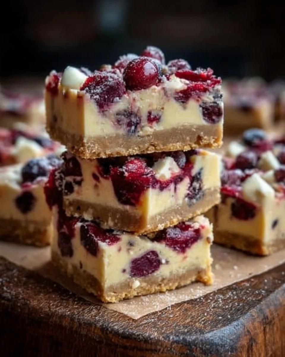 Delicious homemade Copycat Cranberry Bliss Bars topped with frosting