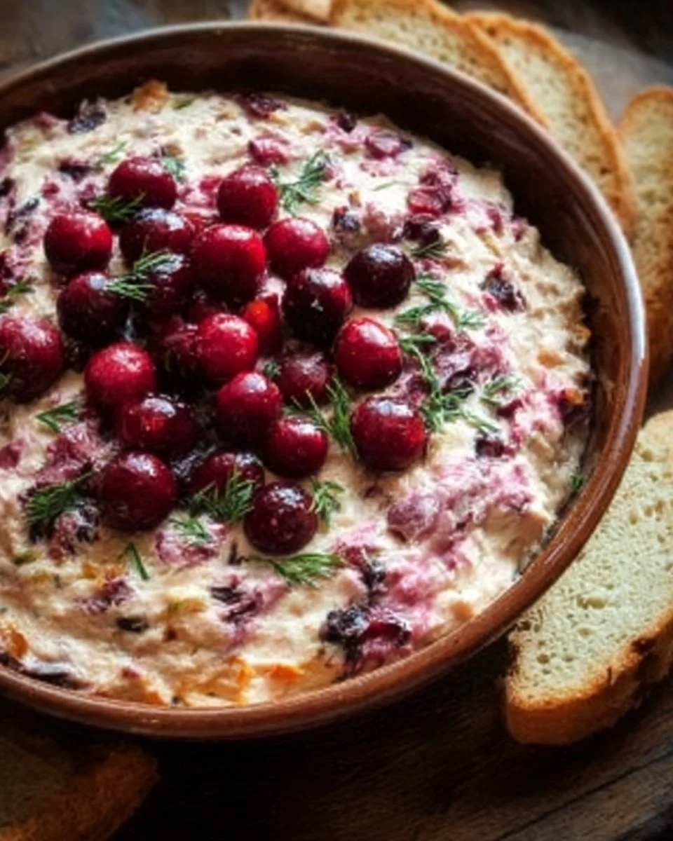 Cranberry and Jalapeno Dip 1 Cranberry Jalapeno Dip served in a bowl with toppings