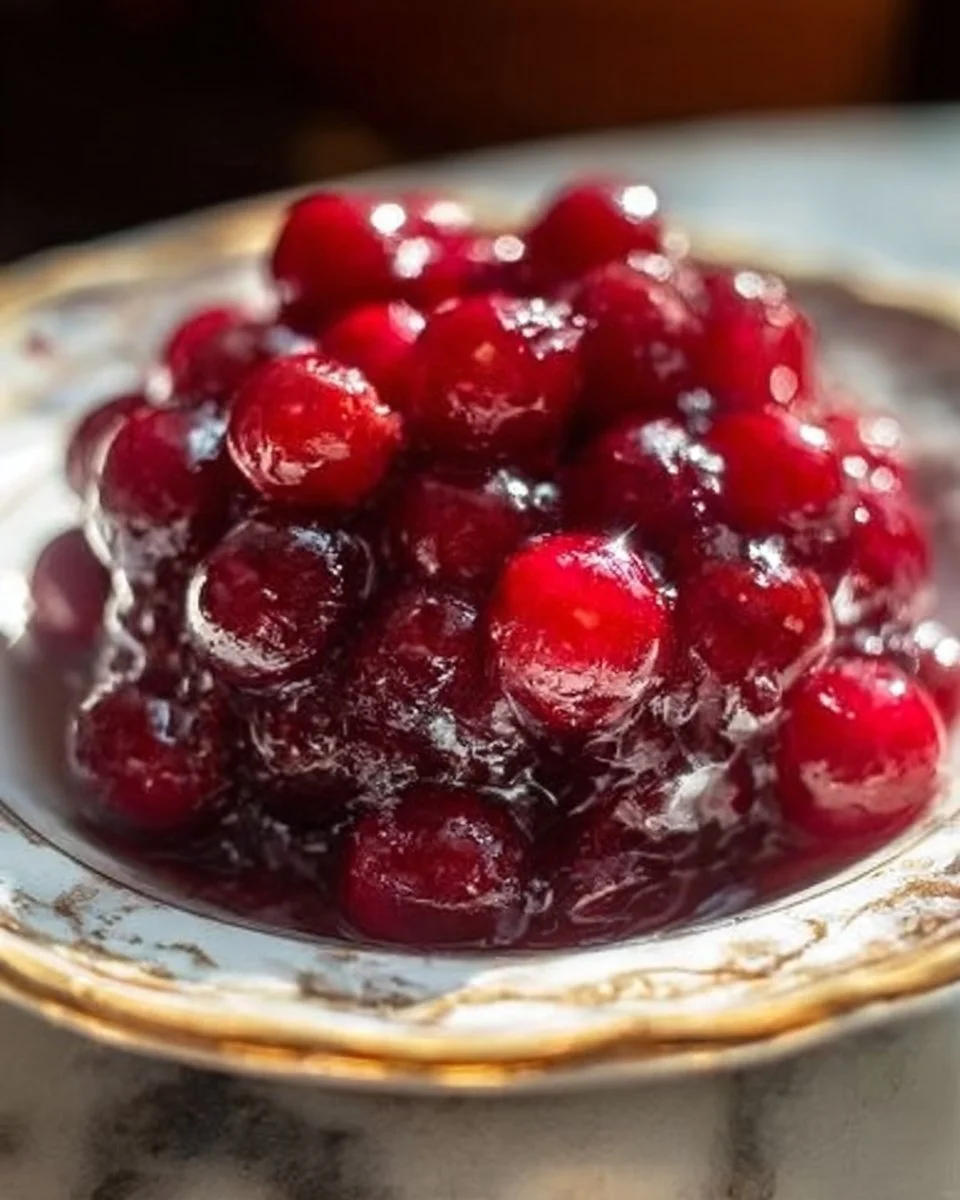 Delicious cranberry dessert showcasing vibrant red cranberries and creamy texture.