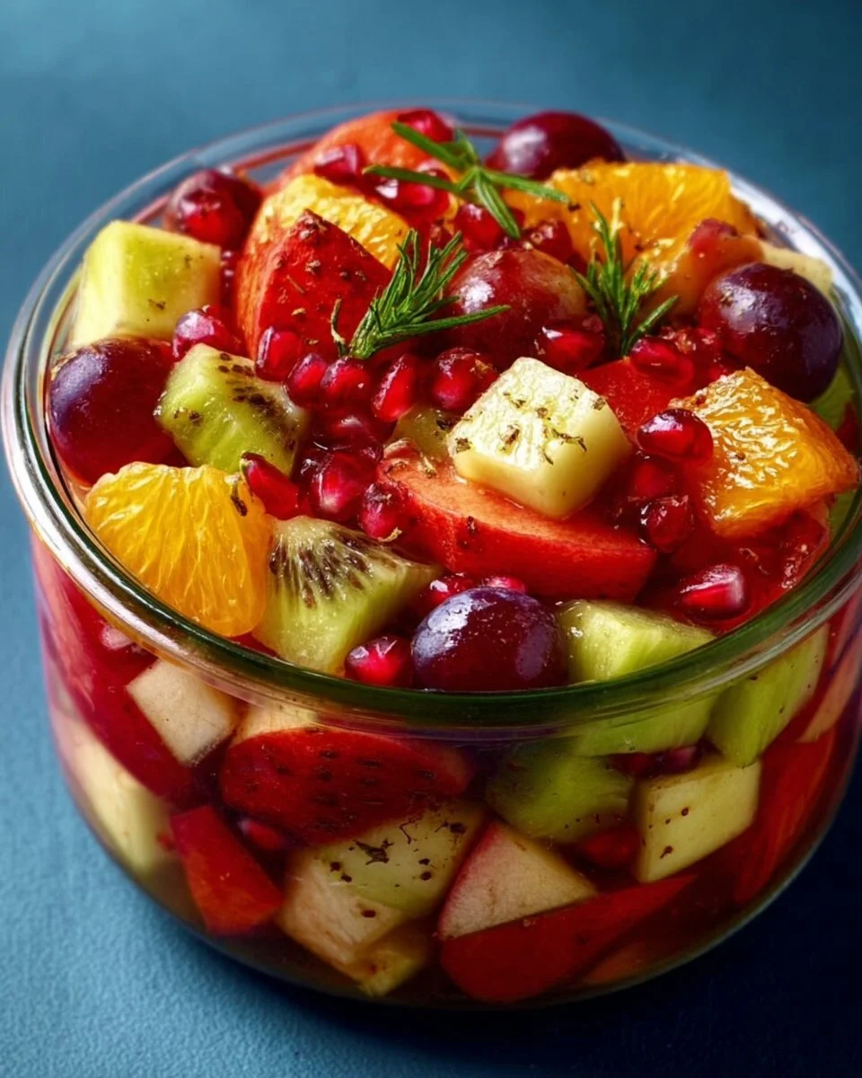 Fall Fruit Salad 1 Colorful fall fruit salad with seasonal fruits in a bowl