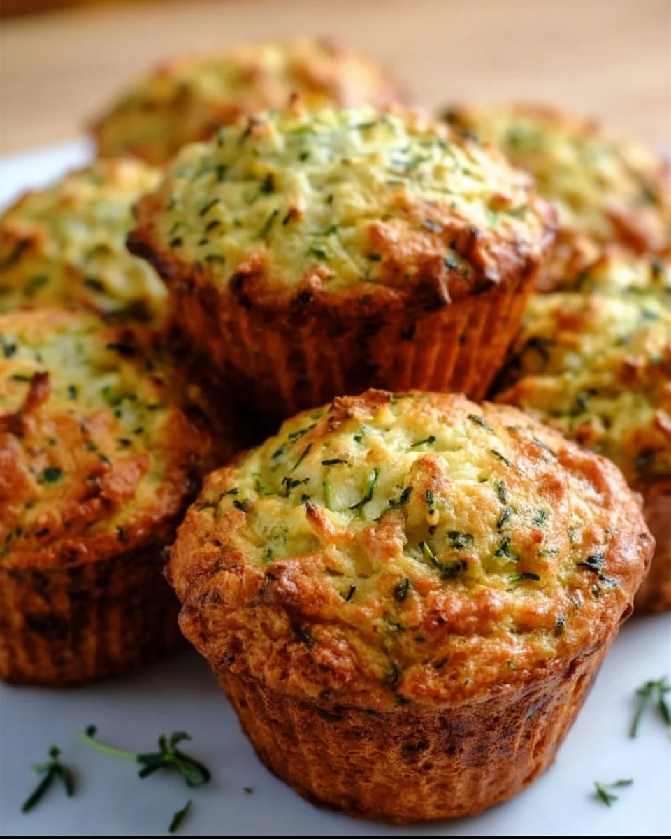 Deliciously healthy zucchini muffins fresh out of the oven